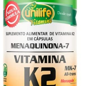 Vitamina K2 - 60 cápsulas - 500mg - Unilife