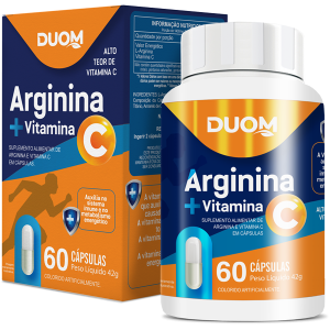 Arginina + Vitamina C - 60 cápsulas - 700mg - DUOM