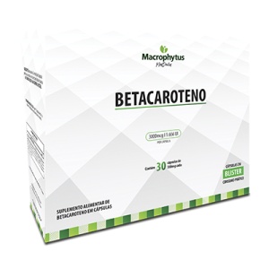 Betacaroteno - 30 cápsulas - 300mg - Macrophytus