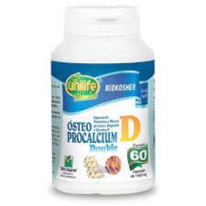 Ósteo Procalcium D3 Double - 60 cápsulas - 1400mg - Unilife