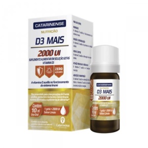 D3 MAIS - 10ml - 1 gota = 2000UI - Catarinense Nutrição